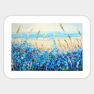 Flowers by the sea Sticker